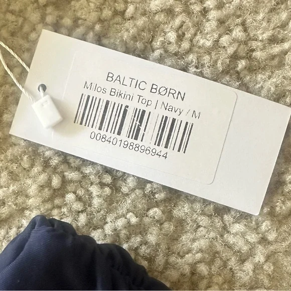 NWT Baltic Born Bandeau High Waisted Navy Bikini Set M - Picture 5 of 5
